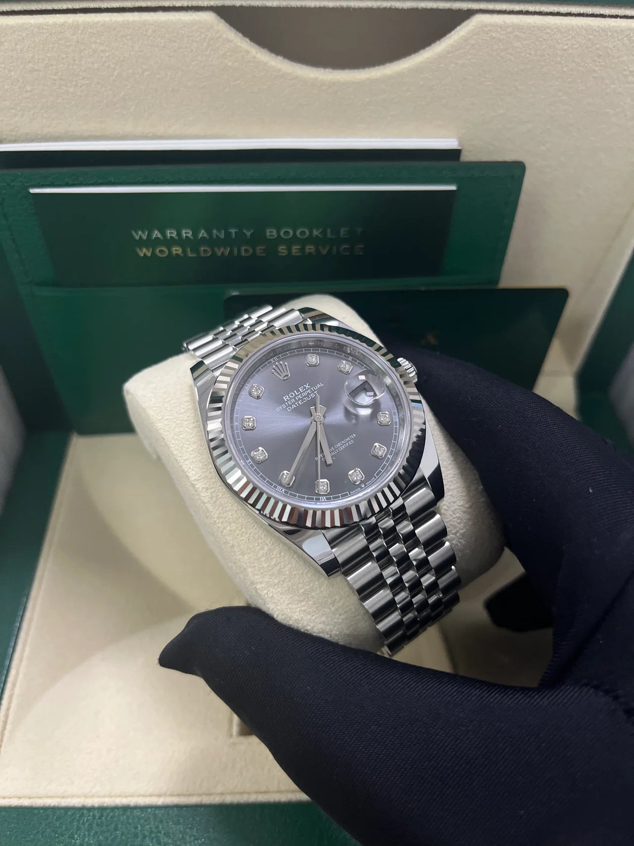 DateJust 41 mm Grigio Jubilee Diamanti