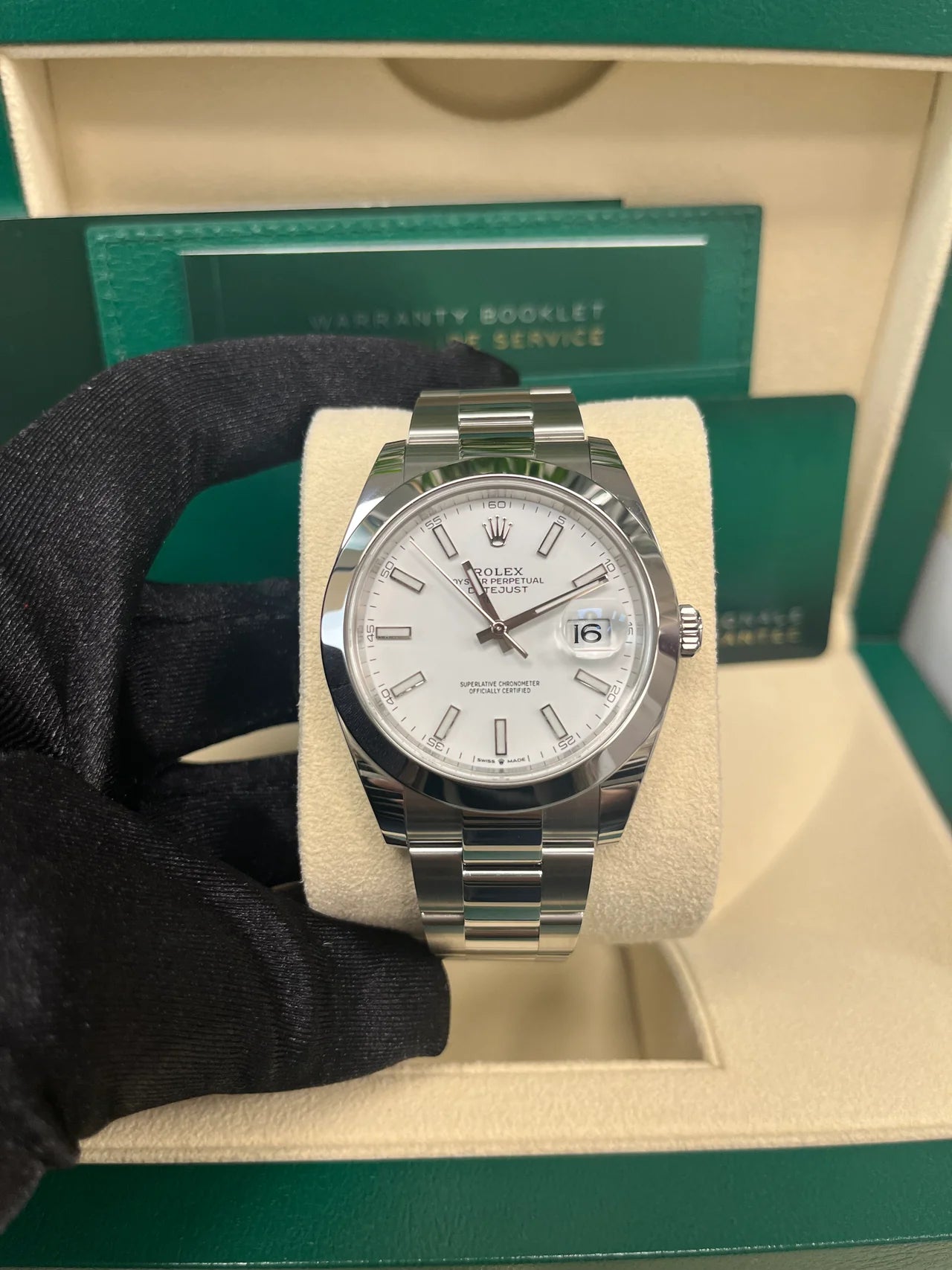 Datejust 41 Bianco Oyster Ghiera Liscia