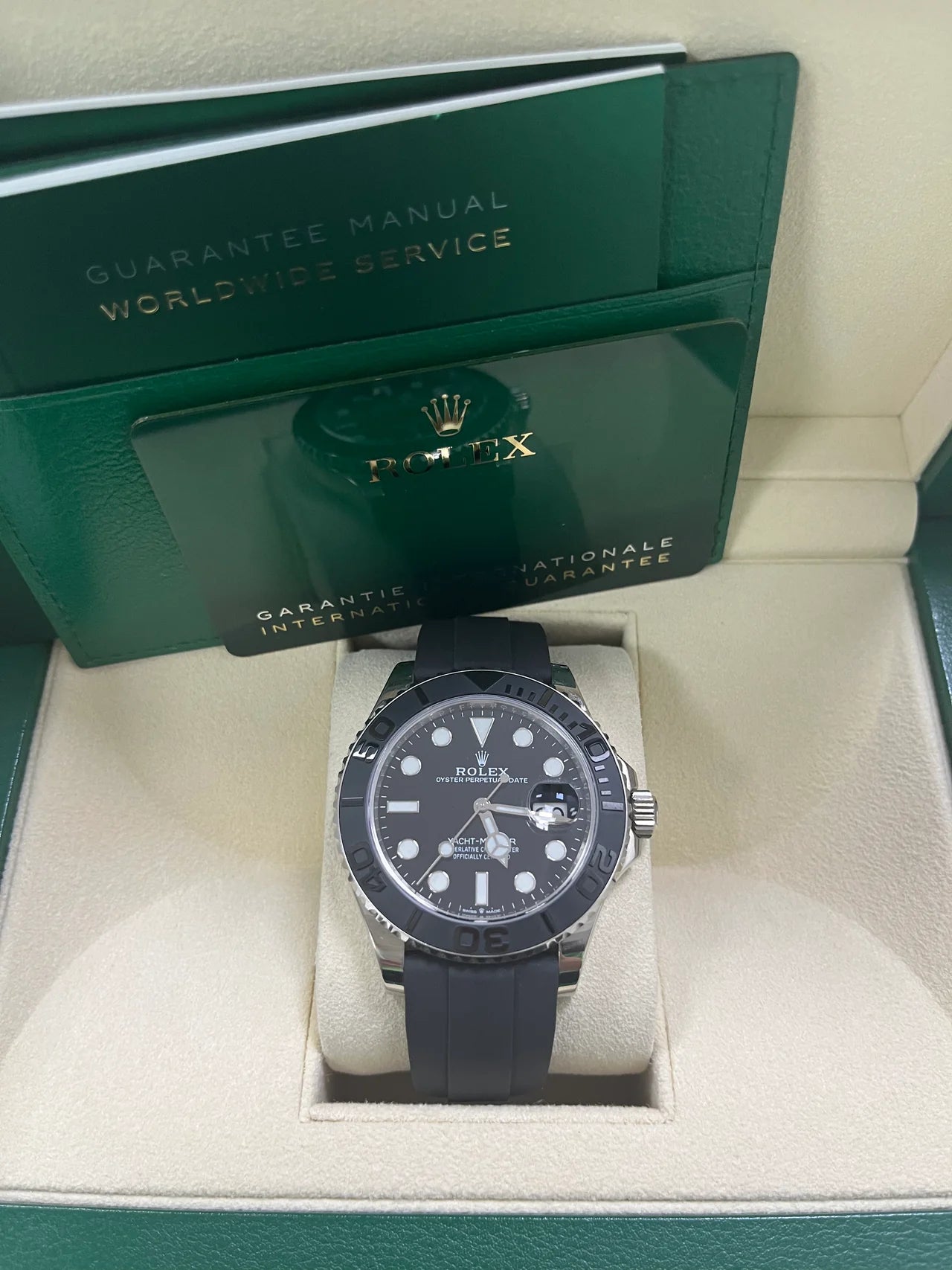 Yatch-master 42 mm Gomma Oro Bianco