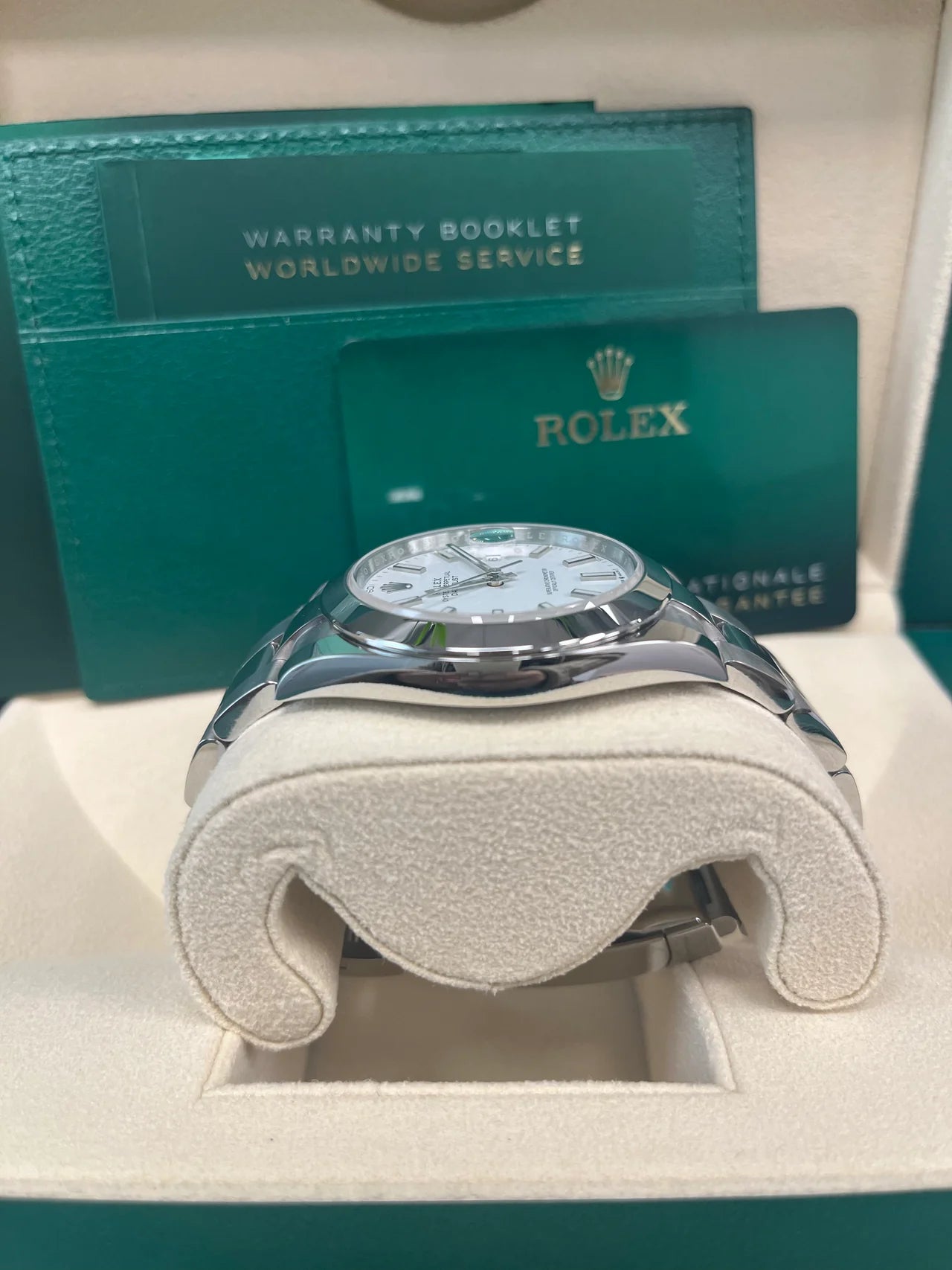 Datejust 41 Bianco Oyster Ghiera Liscia