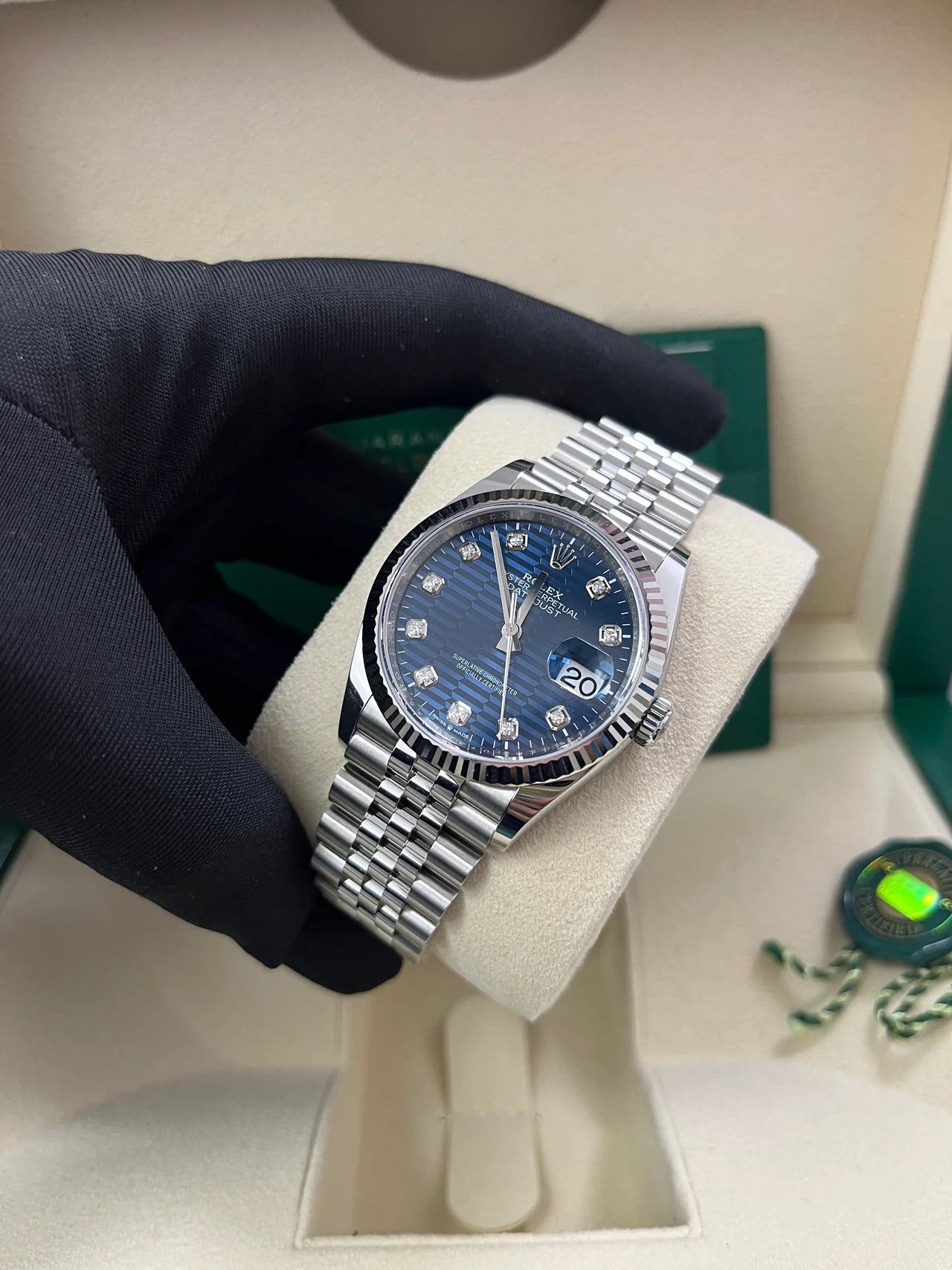 DateJust 36 mm Blu Jubilee Diamanti