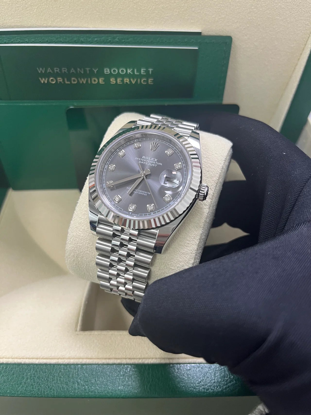 DateJust 41 mm Grigio Jubilee Diamanti
