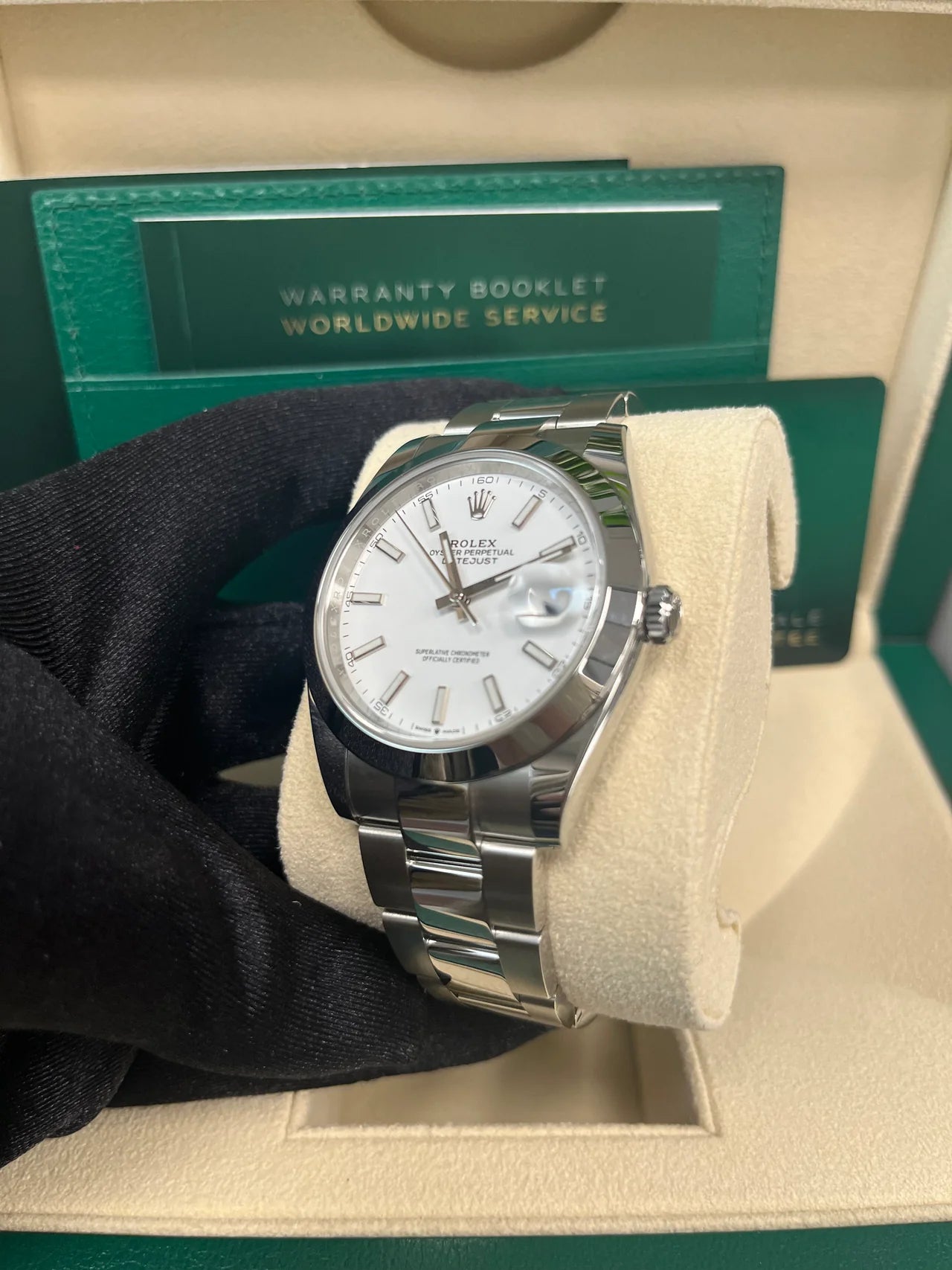 Datejust 41 Bianco Oyster Ghiera Liscia