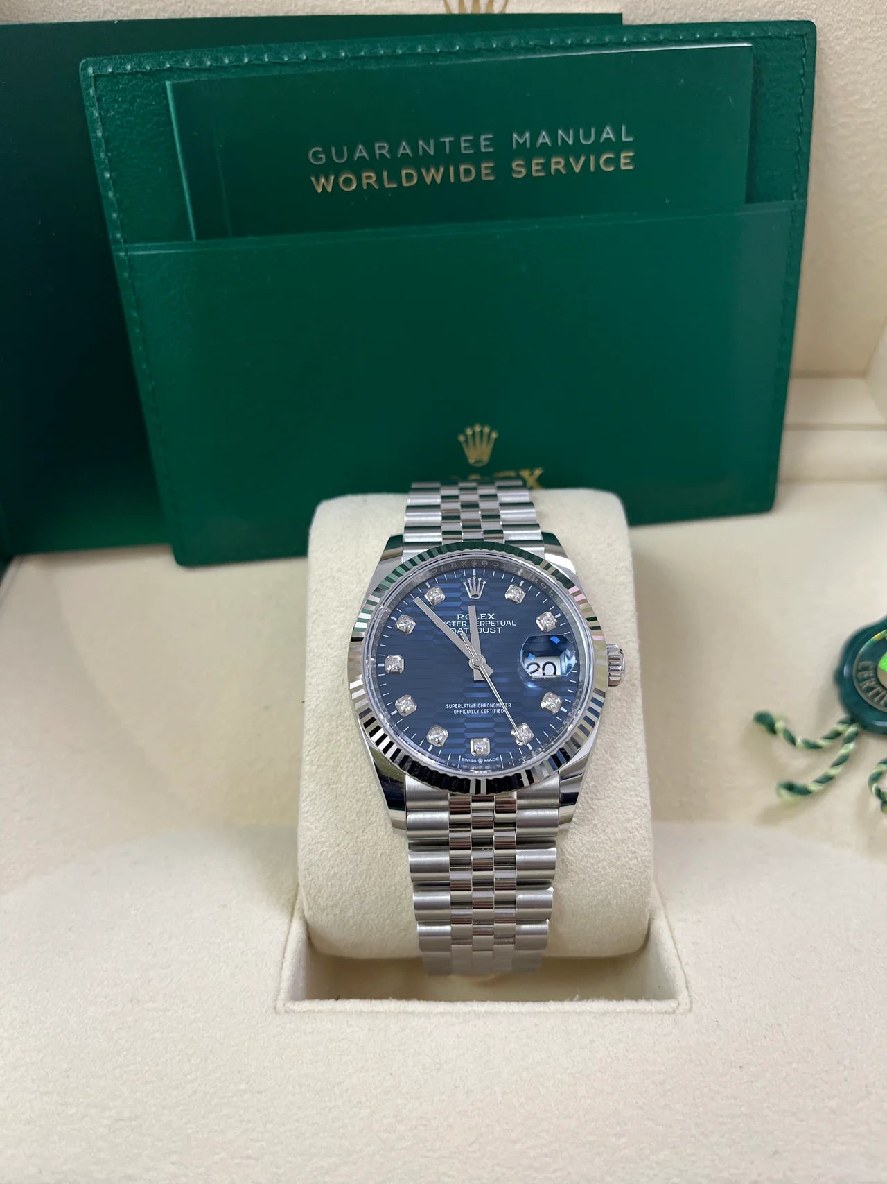 DateJust 36 mm Blu Jubilee Diamanti