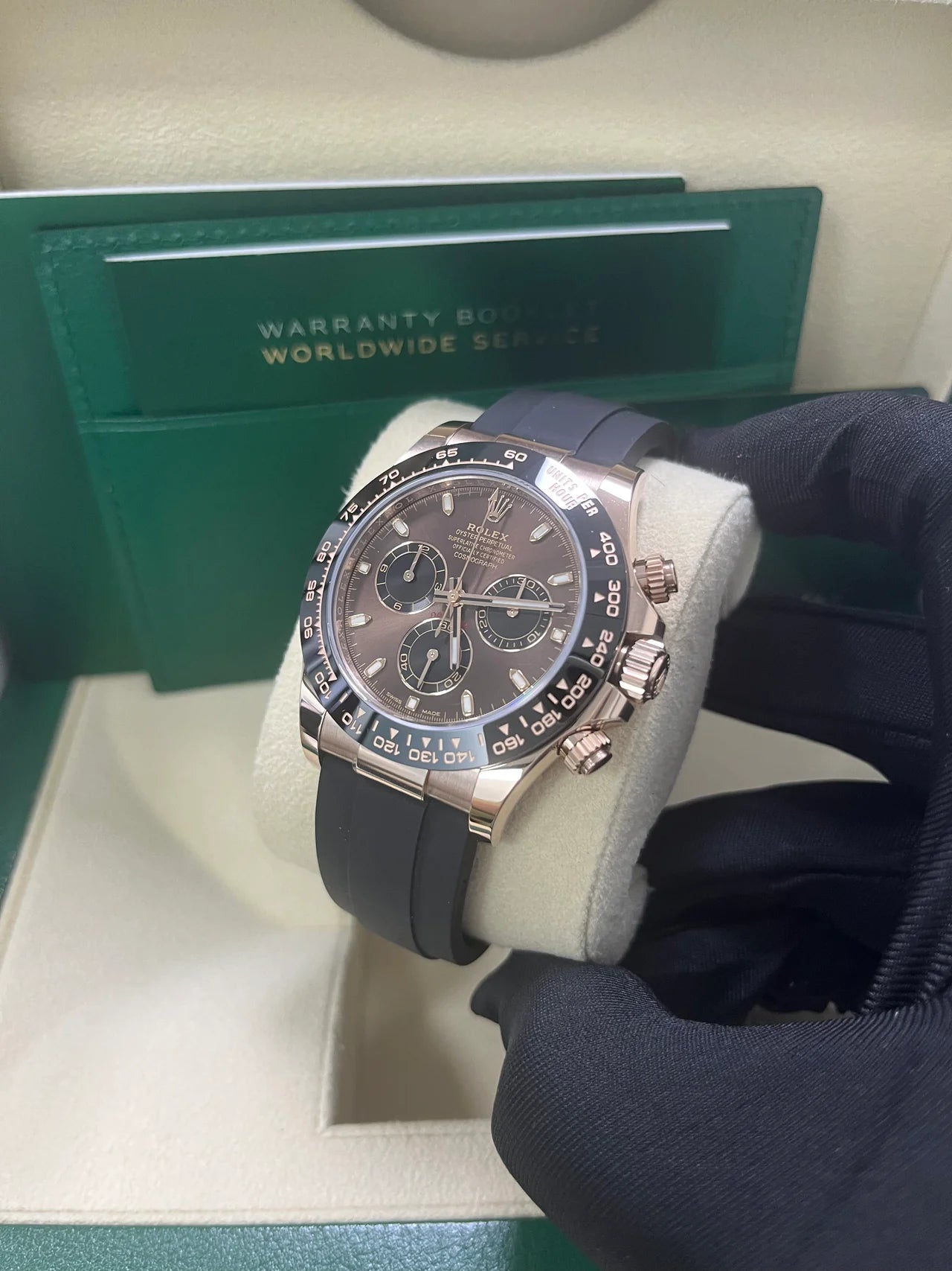 Daytona 40mm Oysterflex Cassa Oro Rosè