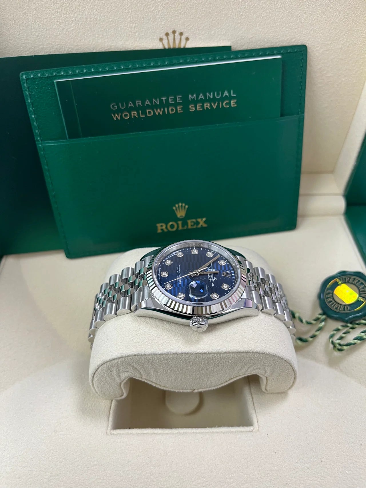 DateJust 36 mm Blu Jubilee Diamanti