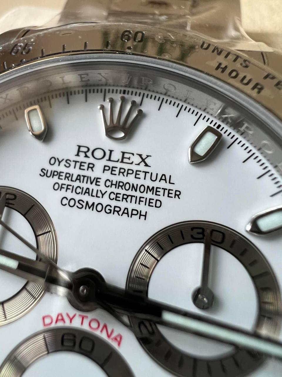 Daytona 40mm Acciaio Bianco