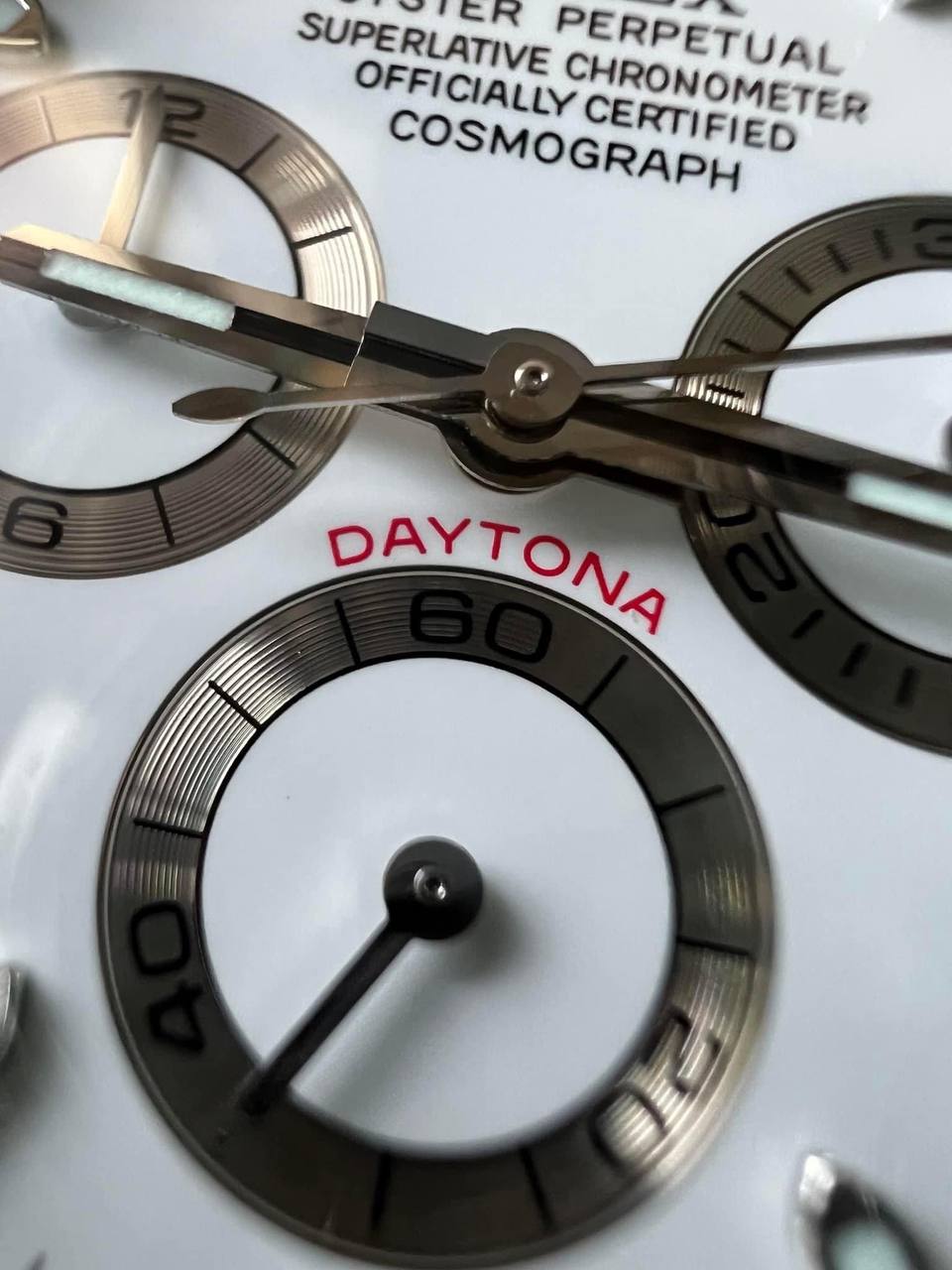 Daytona 40mm Acciaio Bianco