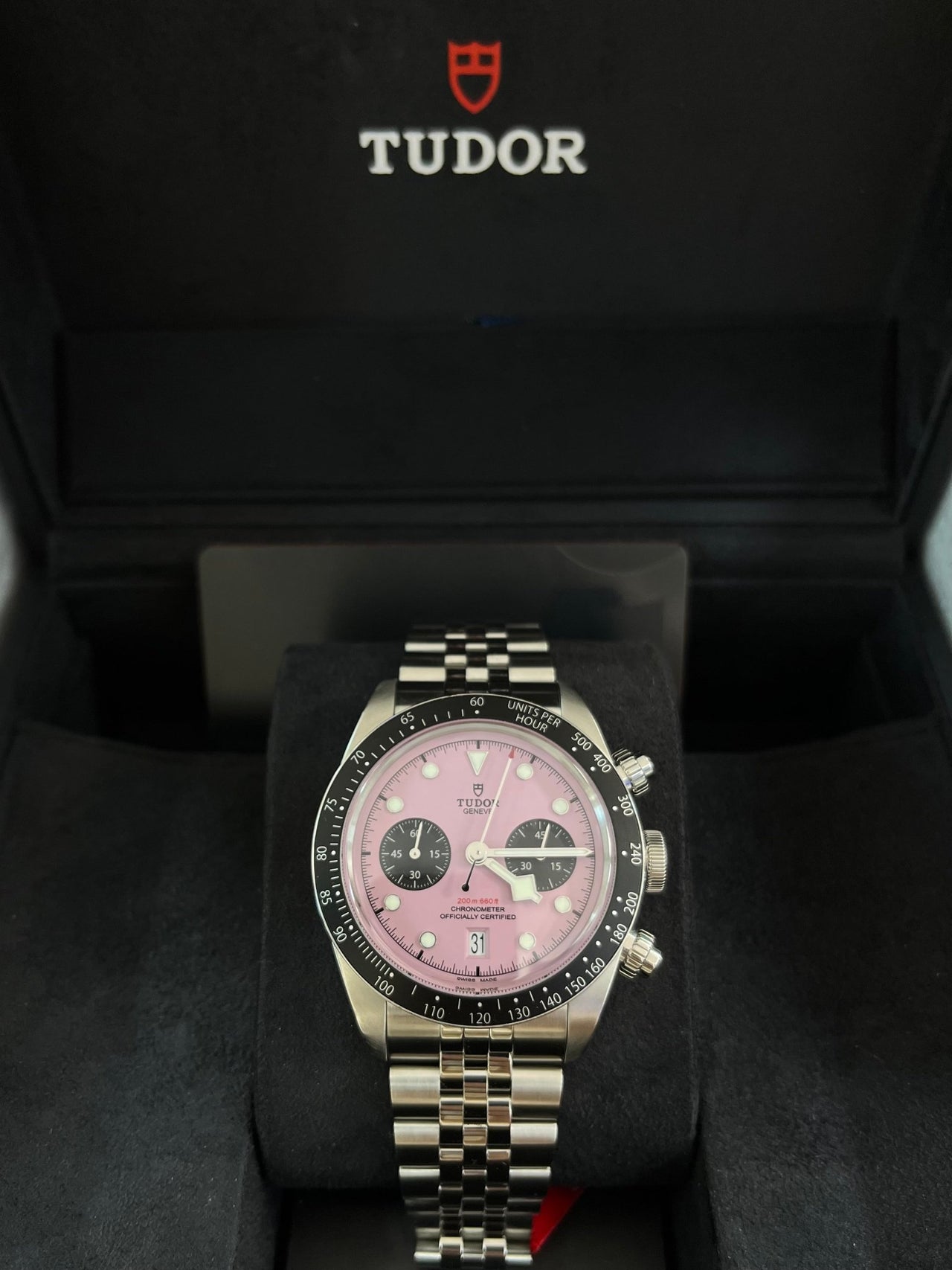 Tudor black bay chrono rosa