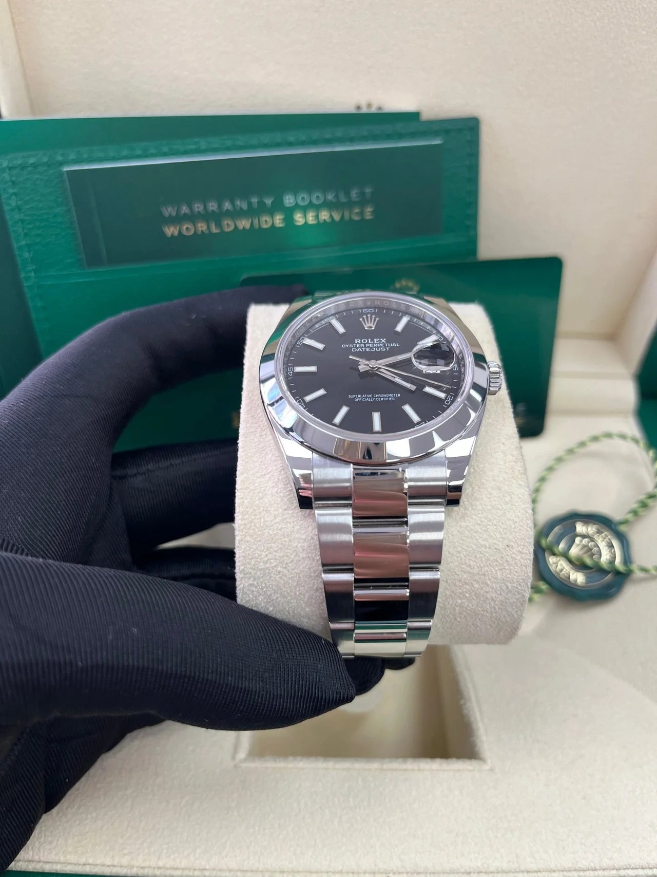 Datejust 41 mm Nero Oyster Ghiera Liscia