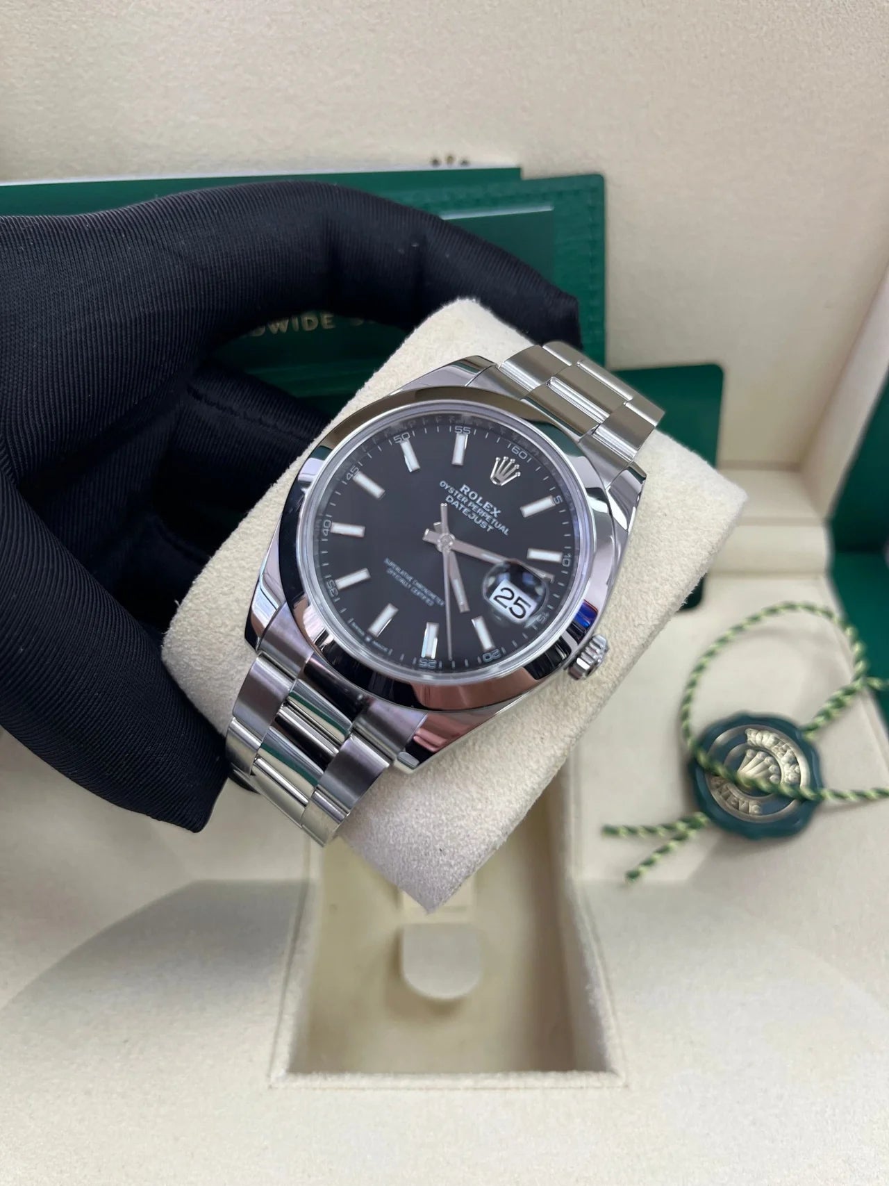 Datejust 41 mm Nero Oyster Ghiera Liscia